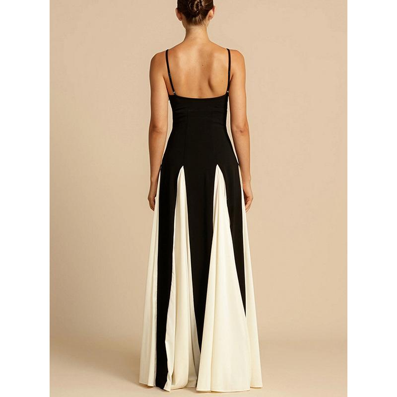 Элегантная мода модный ночной клуб с открытыми плечами сшитый большой юбкой слинг платье женские вечерние платья