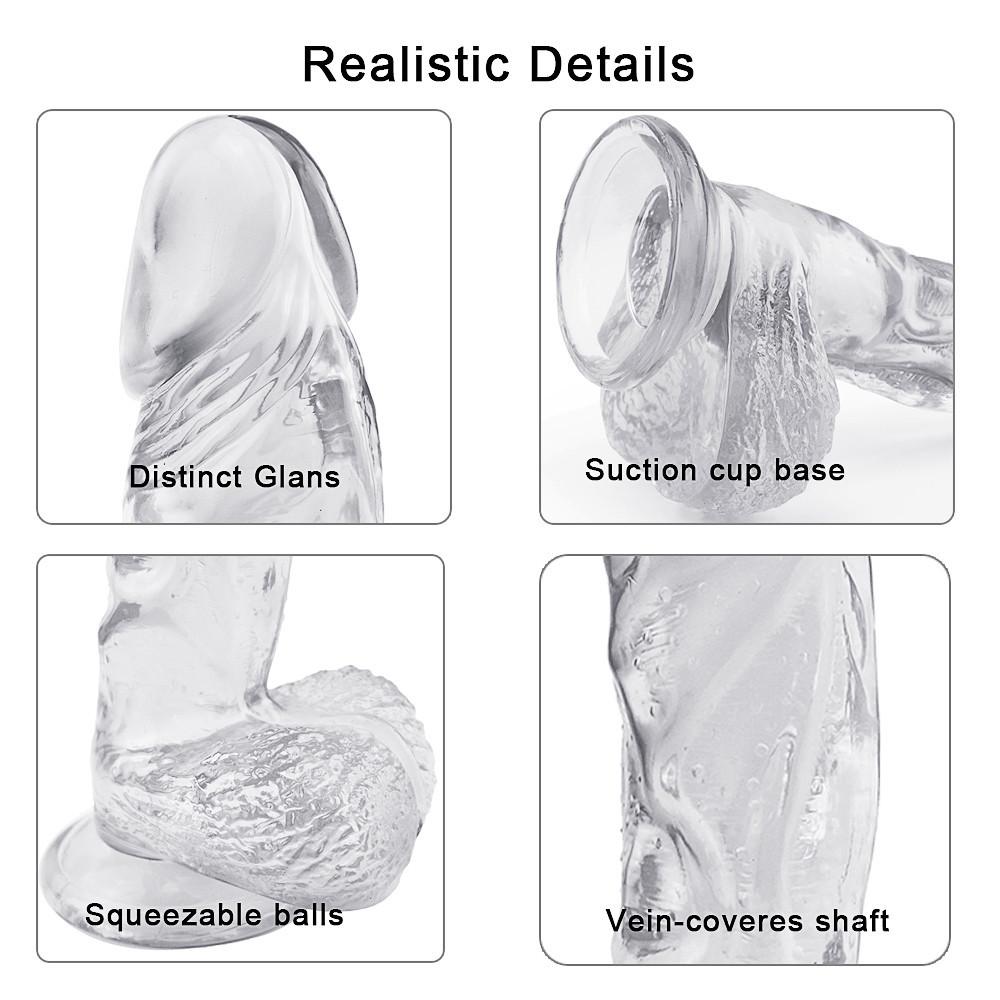 Transparent Dildo Anal Plug for Women Realistic Penis With Suction Cup Erotic Butt Plug Sex Toys Big Penis Dick Dildos Adult