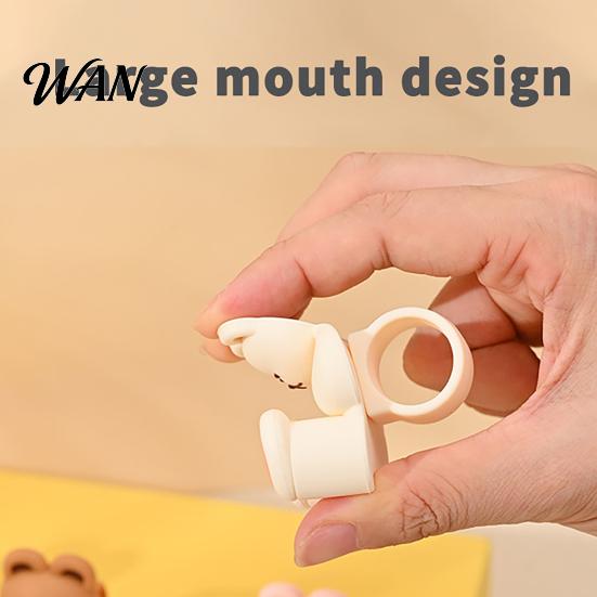 Wall Protector Pad Bear Door Handle Stopper Adhesive-Free Silicone Lever Stop Anti-collision Bumper Noise Reduction Home Office Protection