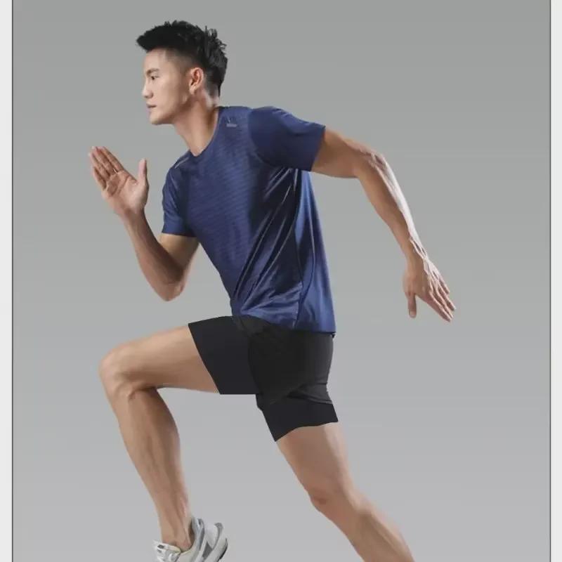 Мужские шорты для бега American Fitness с подкладкой - 3-очковые баскетбольные и тренировочные двухслойные шорты