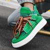 Fashion 2024 Vulcanized Sneakers Men Green Casual Shoes For Men New Flat Street Style Walking White Sneakers Men Comfy Shoes Male Spring
