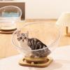 Домик для кошки Кошачий комплекс Космическая капсула Кошачье гнездо Лежанка для питомца Кровать для кошки Игрушки для кошек Массив дерева Акрил Вращающаяся платформа