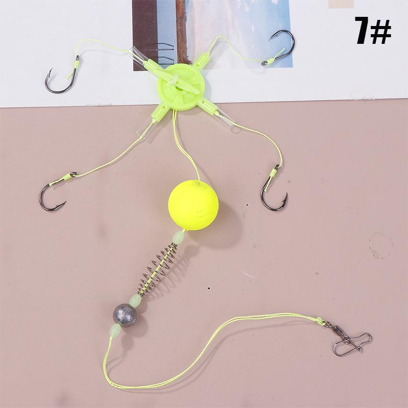1PC Fishing Bait Cage Carbon Steel String Hook Fishing Set Anti Winding Bait Cage Float Line Group Feeder Sinker Fishing Tackle