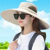 Summer Men's And Women's Outdoor- Sun Hats Ponytail Hole Mesh Breathable Sunscreen Fisherman Hat Brim- Mountaineering Sun Hat