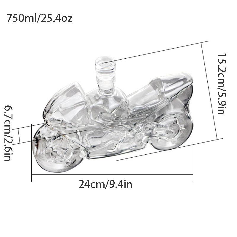 vintage Motorcycle Shaped Decanter Whiskey Glass Alcohol Bottle Unique Liquor Bar and Party Decorations for Liquor