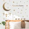 Creative Star Moon Chandelier Bedroom Living Room Entrance Wall Decoration Wall Sticker