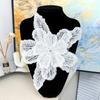 1PC Handmade Decorative Lace Multi Layered White Clothing Accessories Sequin Beaded Patches