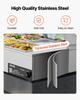Commercial Food Warmer, 1500W Electric Stainless Steel Steam Food Warmer with Glass Cover, 6 x 1/2 Size Pans Buffet Bain Marie with Soup & Perforated