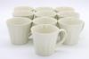 Mino Ware Japanese Cafe Series Sogi White Mugs, 10-Piece Set (Size: H8.3 X W12 X D9cm)