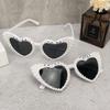 1Pair Bachelorette Party Bride Sunglasses Heart Shaped Glasses for Women Bridesmaid Bride Photo Tools Party Gift Accessories