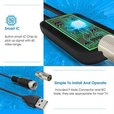 Smart TV антенна 4K цифровая телевизионная антенна 25 дБ цифровая Dvb-T2 1080P антенна с усилителем для автодомов лодок кемпинга