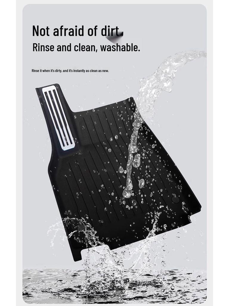 Совместимые TPE коврики для ног для Tesla Model Y: Премиальный набор класса «мать-ребенок»