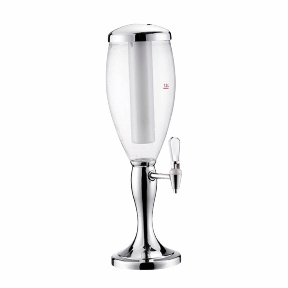 with Icicles Beer Dispenser Dual-Head Faucet Beverage Machine Creative Drink Holder Hotel Use