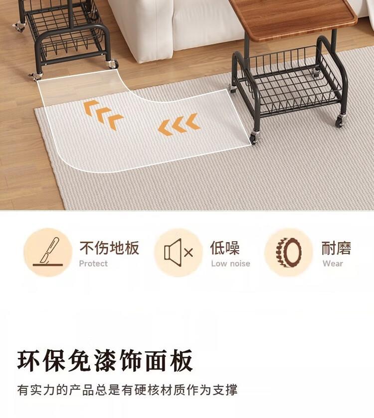 Retro, medieval style, movable sofa, side table, balcony, small tea table, high-end bedside cabinet, small tea table, small cart