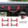 4x Верхние ручки для захвата на дугу безопасности Широкие Для Jeep Wrangler CJ YJ TJ JK JK JL Красные