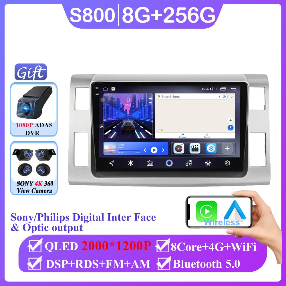 Android 14 автомобильное радио для Toyota Previa 3 III XR50 Estima 2006-2019 Carplay навигация мультимедиа видеоплеер стерео без 2din DVD