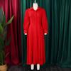 Women's Button Down T-Shirt Dress Casual Long Sleeve Maxi Dress Flowy Lapel A-line Long Dress with Pockets