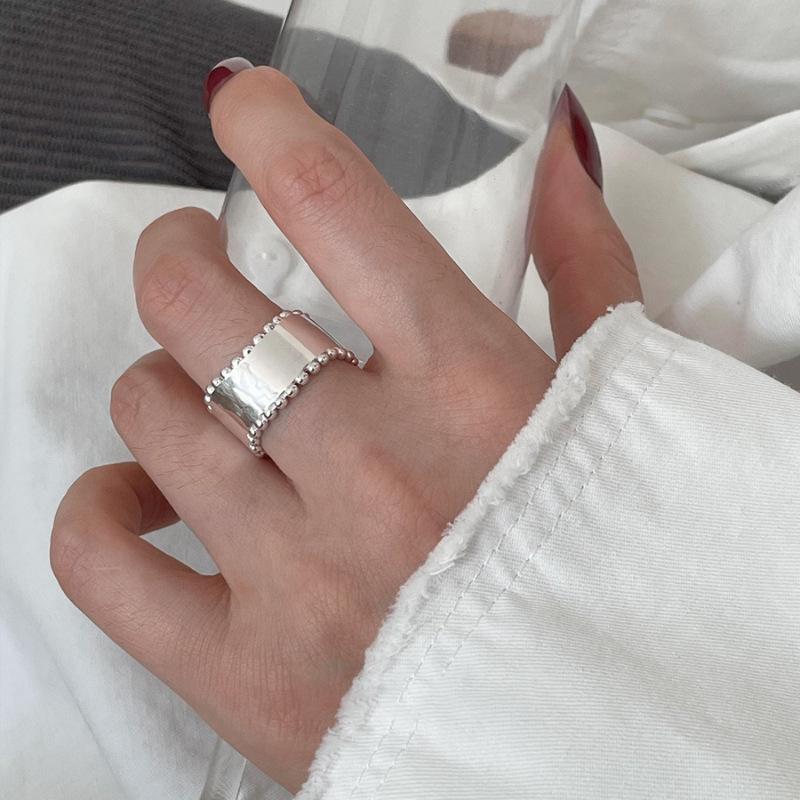 «Корейское регулируемое женское кольцо из стерлингового серебра 925 пробы – не выцветает, легкая роскошь, высококачественный, универсальный дизайн»