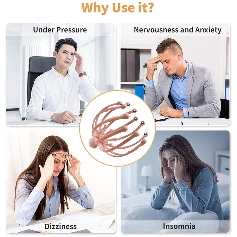 Массажер для головы осьминога, массажер для головы, терапевтическое облегчение боли, стимуляция вибрации, акупунктурная точка, расслабляющий коготь, уход за здоровьем