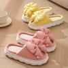 Мягкие и дышащие женские тапочки с открытым носком Bowknot Charm, домашние тапочки