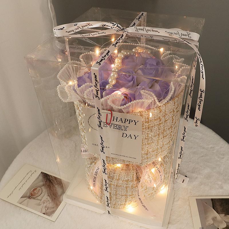 High-End Preserved Rose Soap Bouquet - Perfect Valentine’s or Birthday Gift for Girls