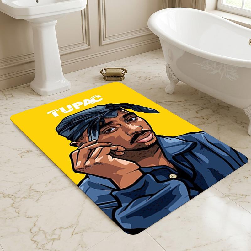 Tupac Artwork Living Room Non-Slip Area Rug Soft Carpet for Bedroom Game Playroom Sofa Office Home Decor Doormat Christmas Gift C9211214