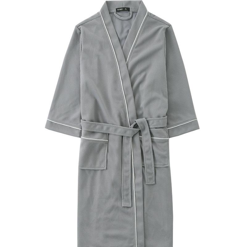 Spring & Summer Waffle Bathrobe - Men's & Women's Plus Size Couple Pajamas Yukata