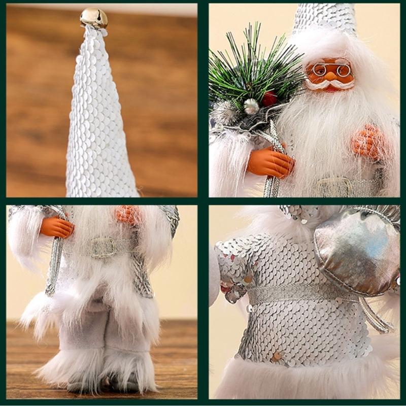 Рождественское festive украшение Санта 11 дюймов Тканевая фигурка Праздничное украшение Для фотосъемки в помещении и тематических вечеринок