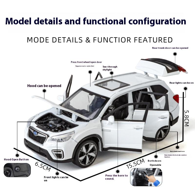 EHI1 1:30 Subaru Forester Внедорожник Литой Сплав Внедорожная Модель Компьютерный Настольный Орнамент Подарок Детям День Рождения Для Мальчиков Коллекция