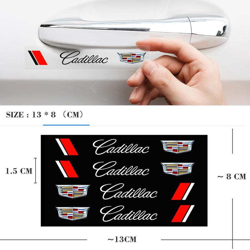 4pcs Car Door Handle Stickers Body Vinyl Stickers Decals Accessories For Cadillac XT4 XT6 CTS DTS STS XTS ATS BLS SLS CT5