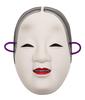 Party City Folk Art Mask Noh Mask Small Mask White Women's