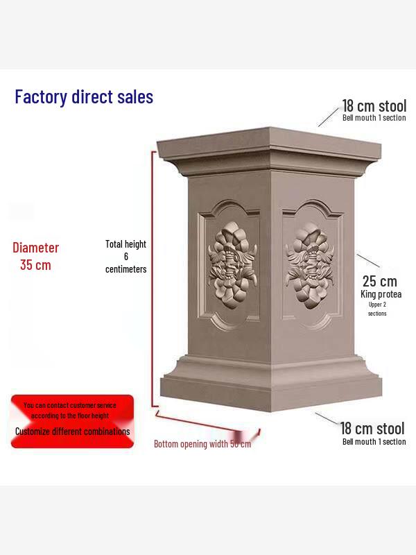 Квадратная форма для римской колонны для бетонных ограждений и балконов