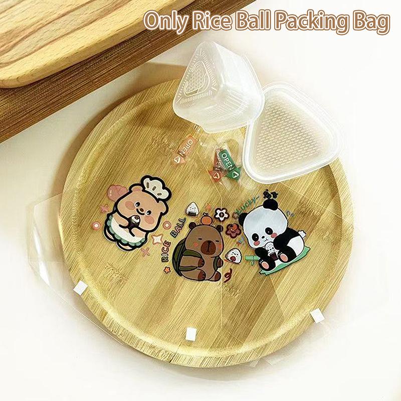 100 шт. Милый мультяшный пакет для упаковки треугольных рисовых шариков Нори Онигири Суши Пакет Форма для приготовления суши Аксессуары для бенто