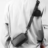 Unisex Black Crossbody Bag PU Leather Mobile Phone Chest Bags Portable Men's Phone Bag  Outdoor