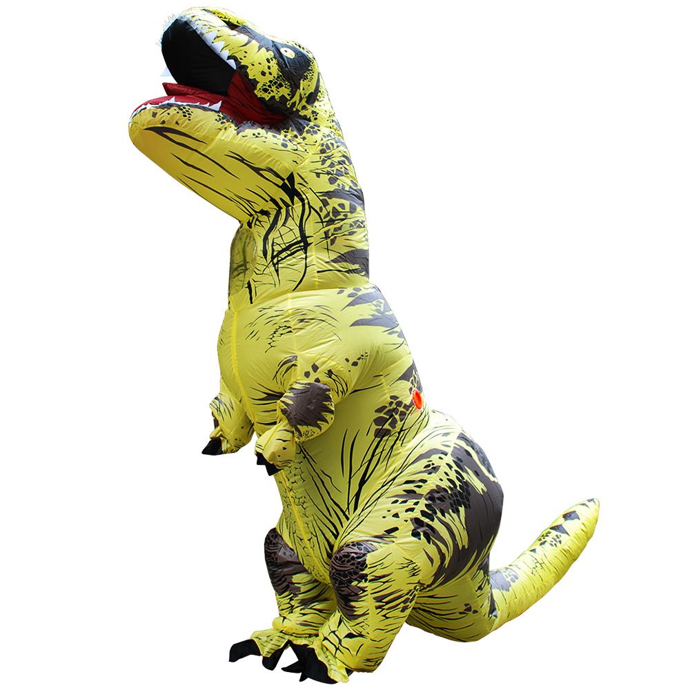 Взрослые дети T-Rex динозавр надувные костюмы Пурим Хэллоуин Рождество талисман аниме вечеринка косплей костюм платье нарядные костюмы