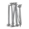 30pcs Circle Top Landscape Pins Galvanized Steel Landscape Fabric Stakes G Shape Landscape Pins for