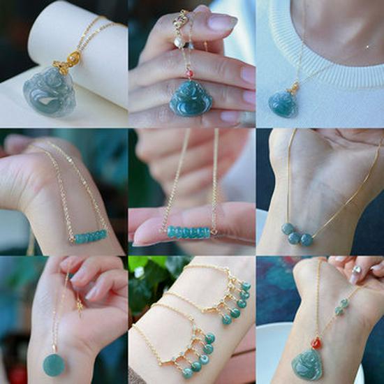 Натуральный нефрит Хэтянь Бусины Четыре Сезона & Летучая Мышь Wushi Pai Семена Лотоса Браслет-Молитва Подвеска Аксессуар для DIY