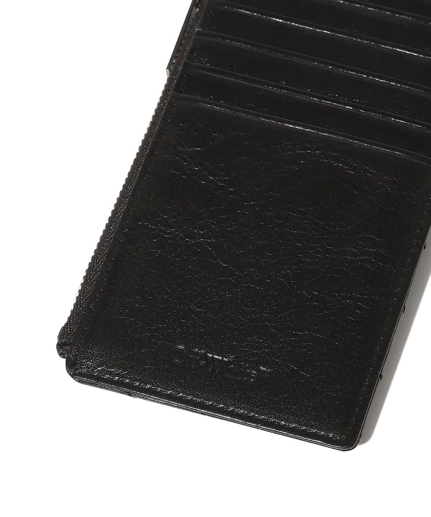 Off-White Quilted Card Wallet Long (Black)
