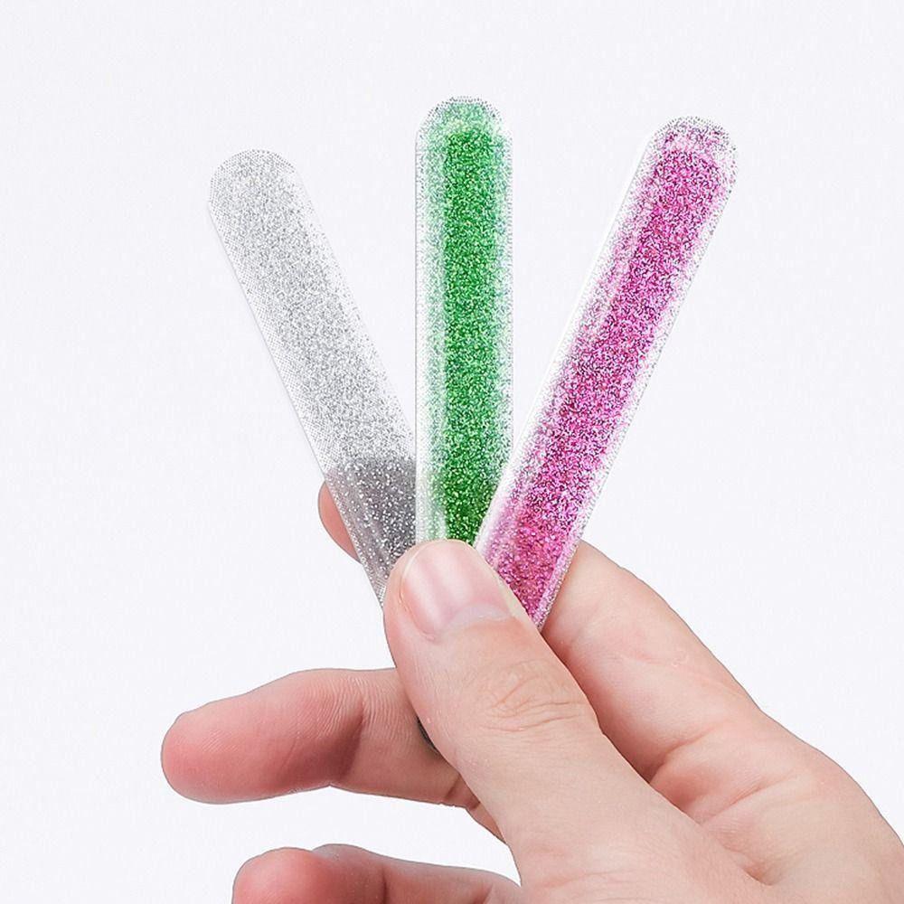 1 шт., нано-стеклянная пилочка для ногтей, салонный маникюрный инструмент, шлифовальная пилка, прочная полоска для полировки ногтей