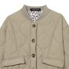 Womens Vintage Stand Collar Long Sleeve Single Breasted Short Cotton Coat Fall Winter Casual Loose Fit Jacket