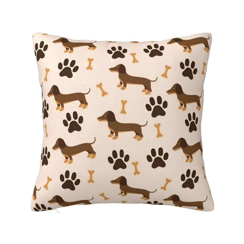 Dachshund Square Pillow Cases Dog Cushion Cover Novelty Decorative Pillowcover for Car 4545cm