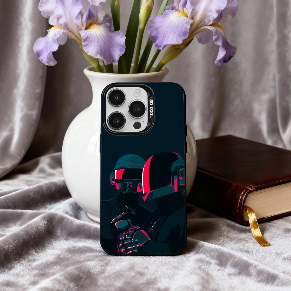 Чехол для телефона D-Daft-T P-Punk-K для iPhone17,16,15,14,13,12,11 Plus,Pro Max Черный Конфетный серебристый чехол для телефона