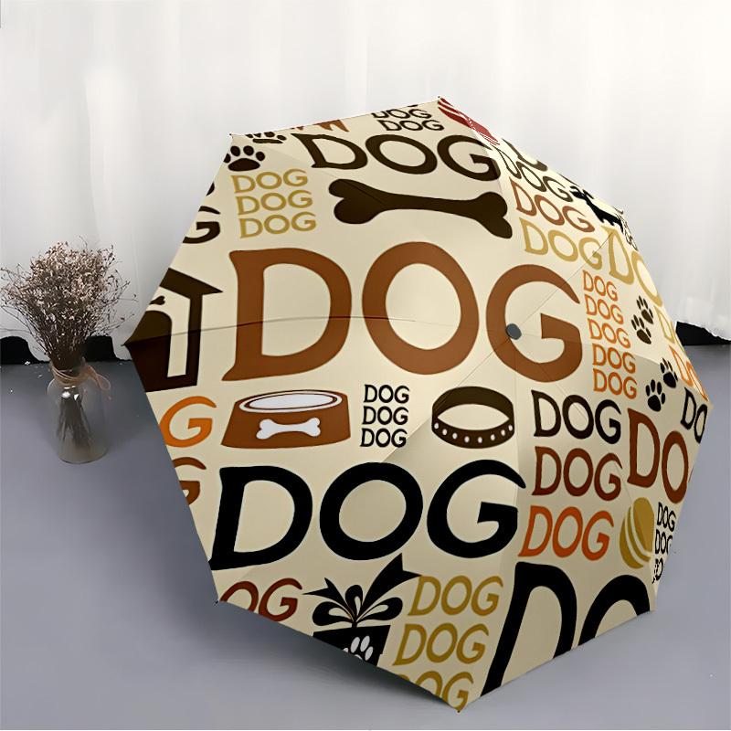 1pc Dog Automatic Opening/Closing Umbrella with Operation & Windproof Canopy - Folding Design, Holiday Gift yy260225152