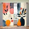 Abstract Bohemian Style Print Drapes Room Darkening Window Curta For Home Decor,Rod Pocket Blackout Curta Bedroom