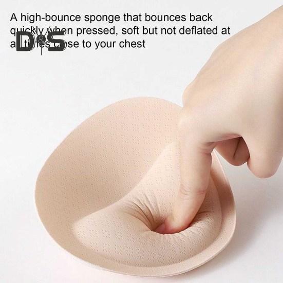 Bra Pad Ultra Thick Good Breathability Bra Insert Triangle Sponge Push Up Bra Pad Women Invisible Insert Swimsuit Bikini Breast Enhancers Chest Cup