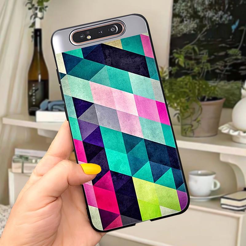 Case For Samsung A80 Case Soft Silicone Cartoon Back Cover For Samsung Galaxy A80 GalaxyA80 A 80 A805 Fundas shell Black coque