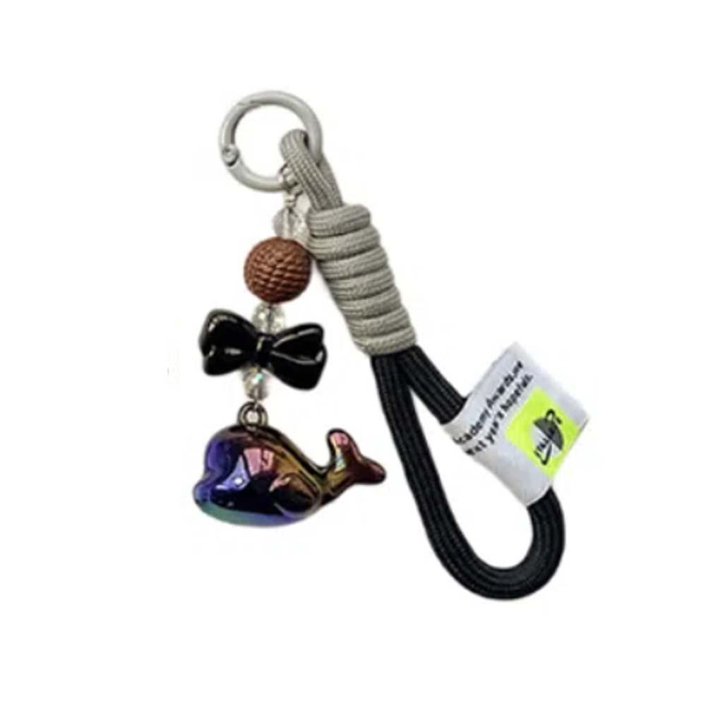 Акриловые подвески-брелоки в виде дельфинов, мультяшные плетеные подвески из веревки, модный брелок в виде кита, игрушки