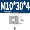 304 Stainless Steel Thickened Square Flat Washer for Curtain Wall (M4-M16)