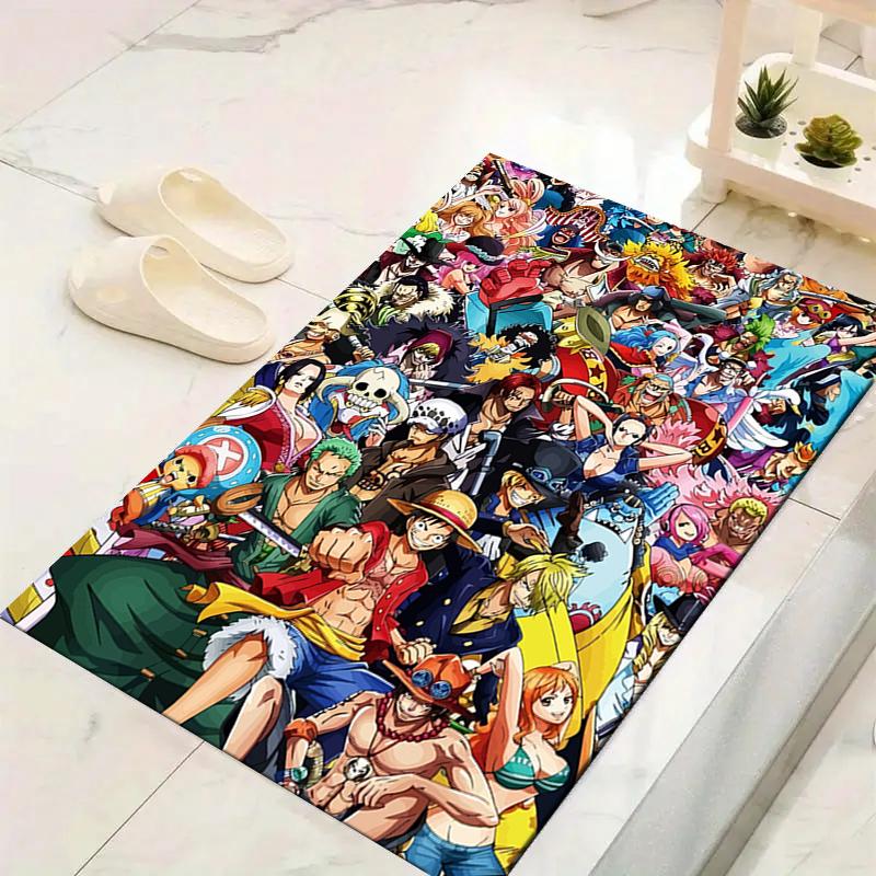 1Pc One Piece Characters Collage Rug Office Carpet Indoor Outdoor Doormat Nonslip Soft Comfortable Living Christmas Halloween Xmas Gift D924161