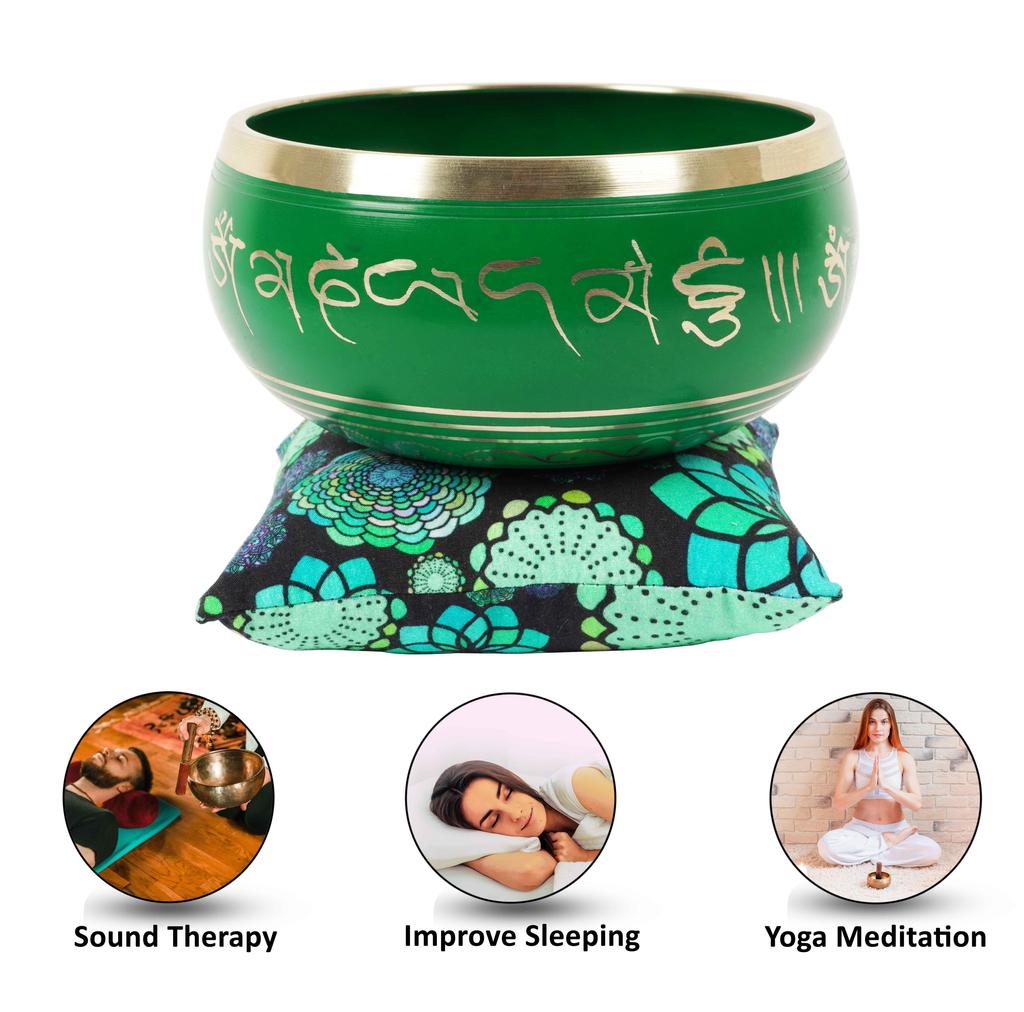 IBA Indianbeautifulart Тибетский музыкальный инструмент поющая чаша для медитации с палкой и подушкой